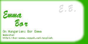 emma bor business card